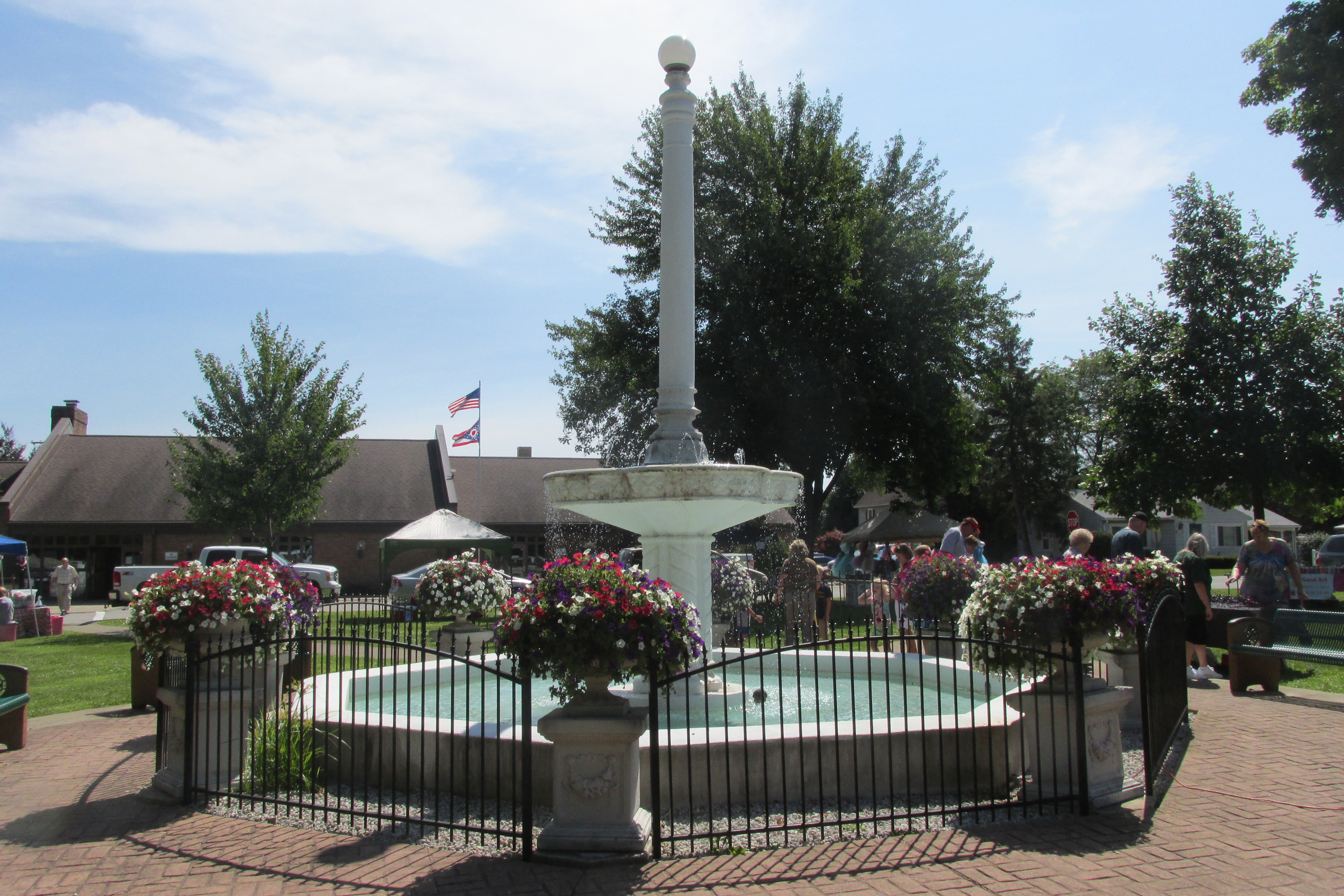 Central Park fountain in downtown Loudonville.