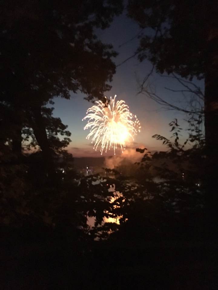 Fireworks over Pleasant Hill Lake