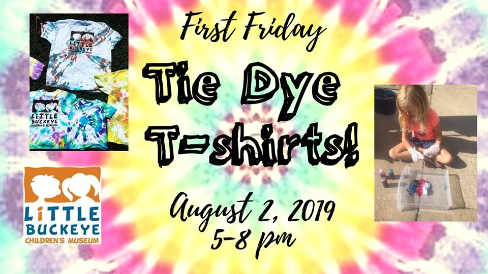 Tie dye promotion for event on August 2, 2019.